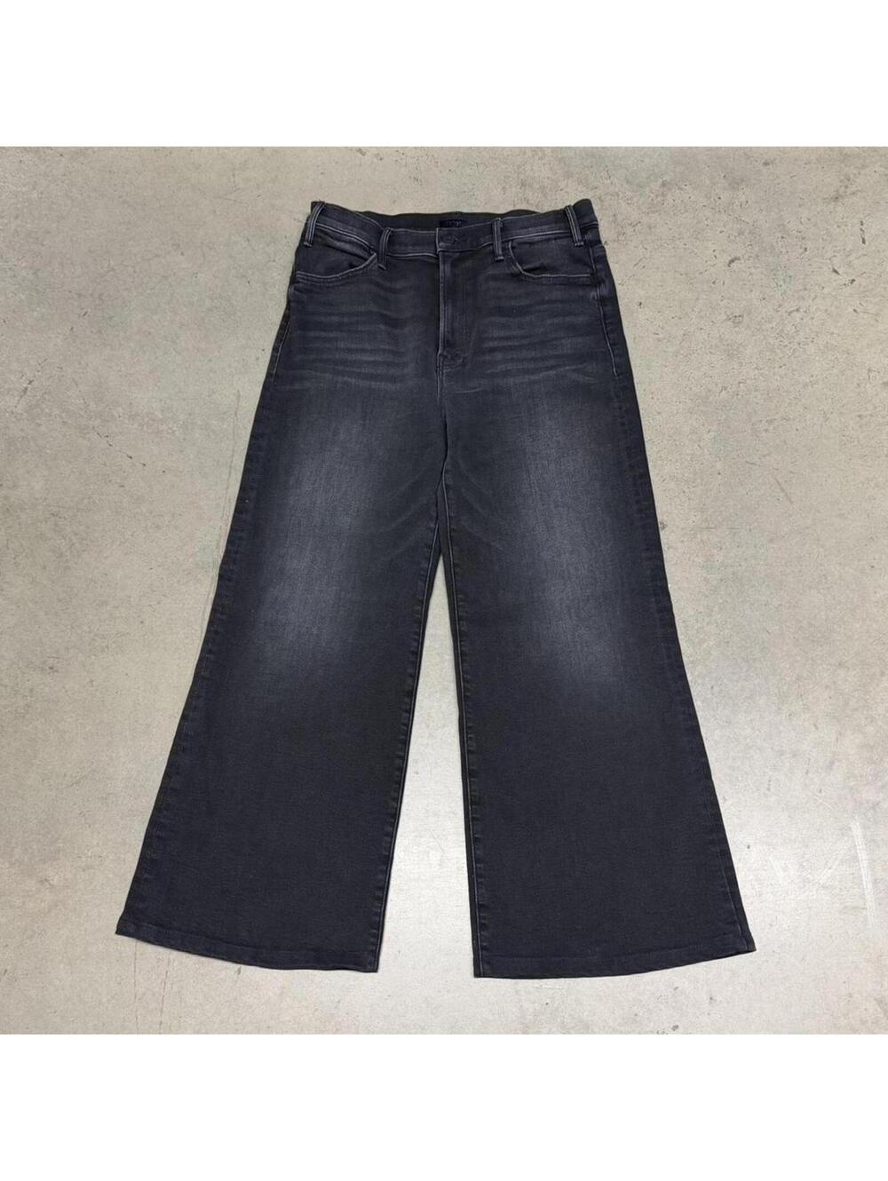 MSRP $238 Mother The Lil Hustler Roller Sneak Not Today Satan Wide Leg Jeans